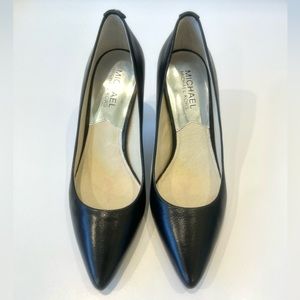 Michael Kors Black Leather Heels 6 1/2